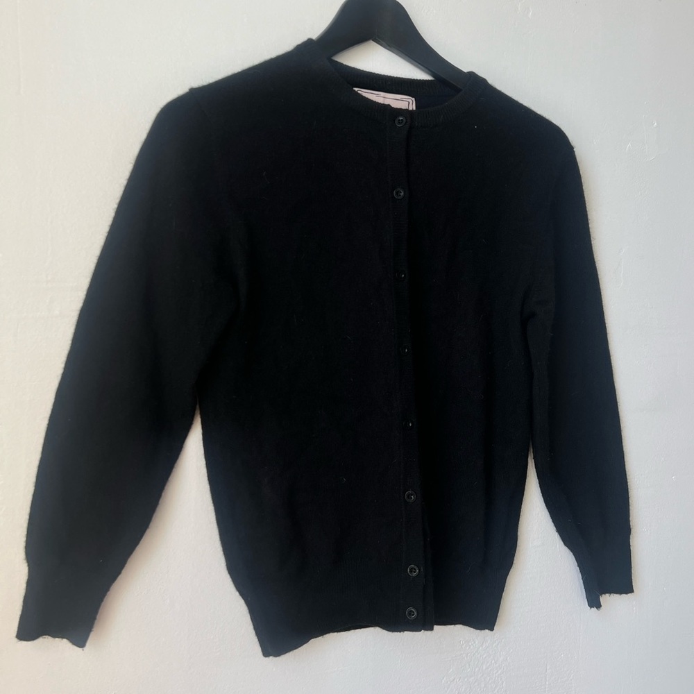Lingua Franca Black Cashmere Cardigan - Picture 3 of 5